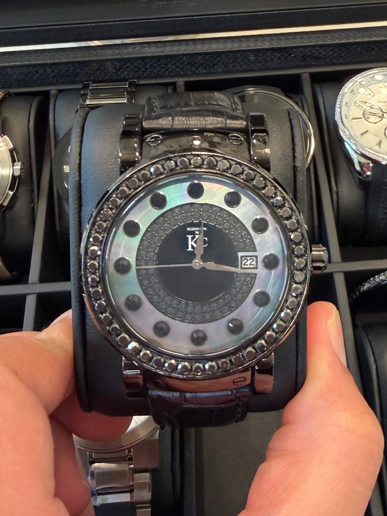 Technomarine Kc Black Diamond Watch  Mother Of Pearl Dial